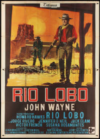 1b0955 RIO LOBO Italian 2p 1971 Howard Hawks, different art of cowboy John Wayne by Franco!