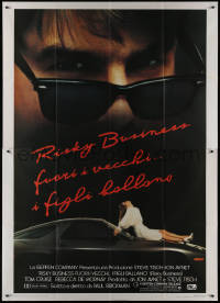1b0956 RISKY BUSINESS Italian 2p 1984 art of Tom Cruise + Porsche driving on near-naked women!