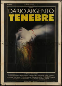 1b0970 TENEBRE Italian 2p 1982 Dario Argento giallo, creepy artwork of dead female victim!