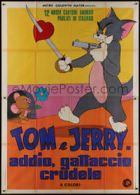 1b0972 TOM E JERRY IN ADDIO GATTACCIO CRUDELE Italian 2p 1972 Hanna-Barbera cat & mouse cartoon!