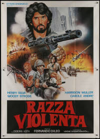 1b0976 VIOLENT BREED Italian 2p 1984 great art of Henry Silva, Woody Strode & top cast!