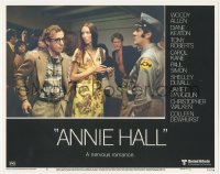 1b1929 ANNIE HALL LC #6 1977 star/director Woody Allen & Shelley Duvall stopped by security guard!