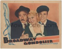 1b1938 BROADWAY GONDOLIER LC 1935 Joan Blondell between Dick Powell & Adolphe Menjou, ultra rare!
