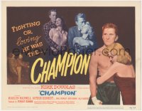 1b1776 CHAMPION TC 1949 great images of boxer Kirk Douglas w/ sexy Marilyn Maxwell, boxing classic!