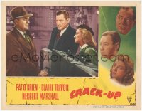 1b1946 CRACK-UP LC #4 1946 pretty Claire Trevor & Herbert Marshall stare at Pat O'Brien!