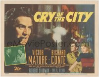 1b1783 CRY OF THE CITY TC 1948 Siodmak film noir, Victor Mature, Richard Conte & Shelley Winters!