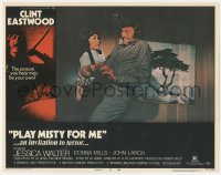 1b2025 PLAY MISTY FOR ME LC #7 1971 intense close up of Clint Eastwood & psycho Jessica Walter!