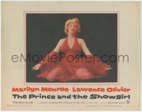 1b2029 PRINCE & THE SHOWGIRL LC #8 1957 classic c/u of sexiest Marilyn Monroe kneeling in red dress!