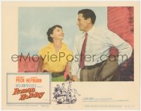 1b2046 ROMAN HOLIDAY LC #6 R1960 laughing Audrey Hepburn & Gregory Peck, not in the original set!