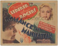 1b1872 ROMANCE IN MANHATTAN TC 1935 Ginger Rogers, Francis Lederer, Statue of Liberty, ultra rare!