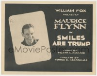 1b1883 SMILES ARE TRUMP TC 1922 great portrait of Maurice 'Lefty' Flynn in ace of hearts, rare!