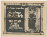1b1887 STING OF THE LASH TC 1921 feminist Pauline Frederick leaves her abusive husband, ultra rare!