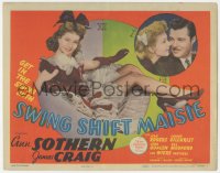 1b1892 SWING SHIFT MAISIE TC 1943 full-length sexy Ann Sothern over clock art & with James Craig!
