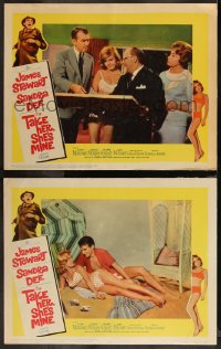 1b2186 TAKE HER, SHE'S MINE 2 LCs 1963 James Stewart, sexy Sandra Dee, Audrey Meadows, comedy!