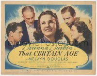 1b1898 THAT CERTAIN AGE TC 1938 Deanna Durbin, Melvyn Douglas, Jackie Cooper, Rich, Halliday, rare!