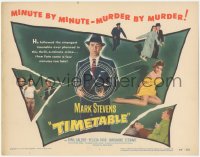 1b1902 TIMETABLE TC 1956 Mark Stevens, Felicia Farr, deadly minutes, murderous seconds!