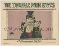 1b2068 TROUBLE WITH WIVES LC 1925 c/u of Esther Ralston wearing turban & talking on phone, rare!