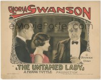 1b2070 UNTAMED LADY LC 1926 Gloria Swanson & Lawrence Gray staring at old man in tuxedo, ultra rare!