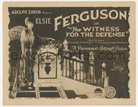 1b1918 WITNESS FOR THE DEFENSE TC 1919 Elsie Ferguson kills abusive husband in self defense, rare!