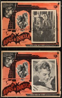 1b0126 BRIDES OF DRACULA 4 Mexican LCs 1960 Terence Fisher, Hammer, Peter Cushing, vampire David Peel!