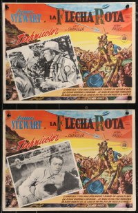 1b0124 BROKEN ARROW 5 Mexican LCs 1950 James Stewart, Native American Indian Jeff Chandler, Paget!