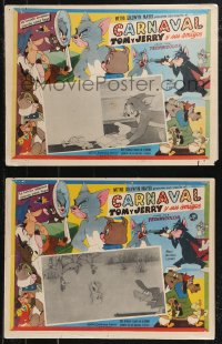 1b0129 CARNAVAL TOM Y JERRY Y SUS AMIGOS 2 Mexican LCs 1960s Tom & Jerry, great MGM cartoon images!