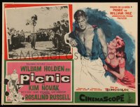 1b0166 PICNIC Mexican LC 1956 great border art of William Holden & Kim Novak, girl-carrying contest!