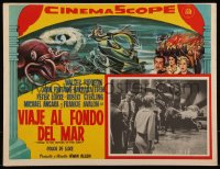 1b0172 VOYAGE TO THE BOTTOM OF THE SEA Mexican LC 1962 different border art of giant monsters!