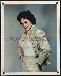 1b0060 SUSAN CABOT color 14.25x17.75 still 1952 great waist-high portrait with hands on her hips!