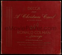 1b0086 CHRISTMAS CAROL record album 1941 Charles Dickens classic voiced by Ronald Colman & more!