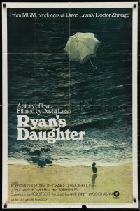 1b1373 RYAN'S DAUGHTER style B 1sh 1970 David Lean, art of Sarah Miles by Ron Lesser, pre-awards!