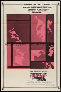 1b1390 SLEEPING CAR MURDER 1sh 1966 Costa-Gavras' Compartiment tueurs, Simone Signoret, Montand!
