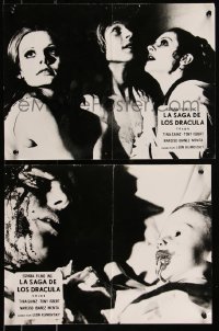 1b0032 DRACULA SAGA 2 Spanish LCs 1977 sexy female victims & bloody vampire baby, country of origin!