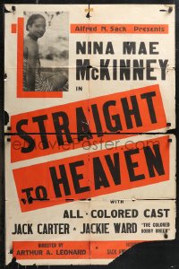 1b1398 STRAIGHT TO HEAVEN 1sh 1939 Nina Mae McKinney and all black cast, unbelievably rare!