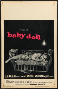 1b1462 BABY DOLL WC 1957 Elia Kazan, classic image of sexy troubled teen Carroll Baker!