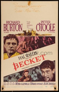 1b1467 BECKET WC 1964 Richard Burton in the title role, Peter O'Toole, John Gielgud