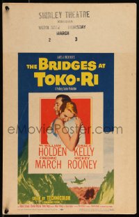 1b1480 BRIDGES AT TOKO-RI WC 1954 Grace Kelly, William Holden, Korean War, by James Michener!