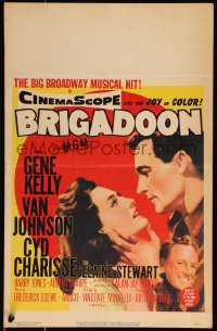 1b1481 BRIGADOON WC 1954 great romantic close up of Gene Kelly & Cyd Charisse, plus Van Johnson!
