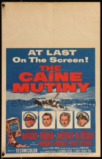 1b1487 CAINE MUTINY WC 1954 art of Humphrey Bogart, Jose Ferrer, Van Johnson & Fred MacMurray!