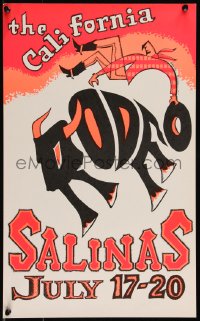 1b1488 CALIFORNIA RODEO SALINAS WC 1967 great Bruce Ariss art of cowboy riding the title!
