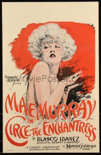 1b1496 CIRCE THE ENCHANTRESS WC 1924 great close stylized art of sexy barely-dressed Mae Murray!