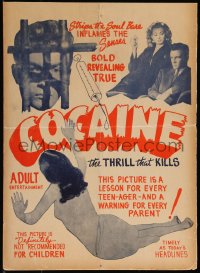 1b1499 COCAINE: THE THRILL THAT KILLS WC 1951 strips the soul bare, but inflames the senses!