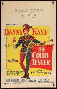 1b1503 COURT JESTER WC 1955 full-length wacky Danny Kaye performing with lute, classic comedy!