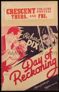 1b1507 DAY OF RECKONING WC 1933 Richard Dix behind bars watches wife Madge Evans & Tearle, rare!