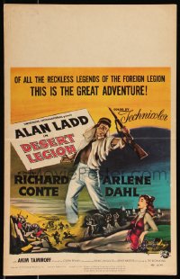 1b1511 DESERT LEGION WC 1953 art of Alan Ladd in the French Foreign Legion & sexy Arlene Dahl!