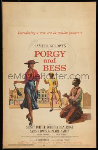 1b1667 PORGY & BESS WC 1959 art of Sidney Poitier, Dorothy Dandridge & Sammy Davis Jr.!