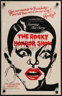 1b1679 ROCKY HORROR SHOW stage play WC 1975 cool art of Boni Enten as Columbia on Broadway!