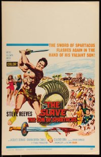 1b1692 SLAVE WC 1963 Il Figlio di Spartacus, art of Steve Reeves as the son of Spartacus!