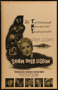 1b1709 STORM OVER LISBON WC 1944 Vera Ralston, Erich von Stroheim & Richard Arlen, cool montage!
