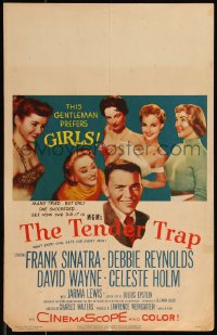 1b1719 TENDER TRAP WC 1955 Frank Sinatra prefers Debbie Reynolds, Celeste Holm & Jarma Lewis!